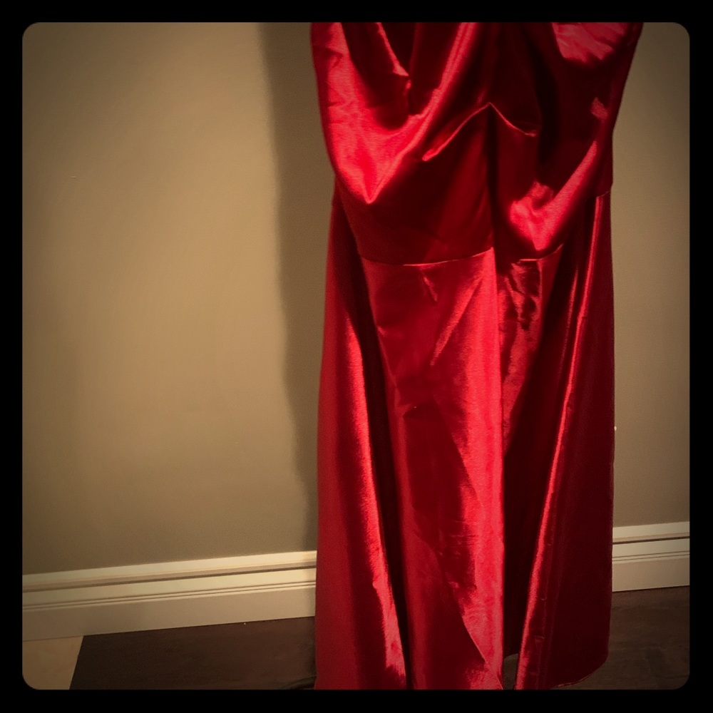 Red Satin Dress